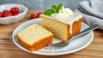 Bake Vanilla Cake with Whipped Cream Topping