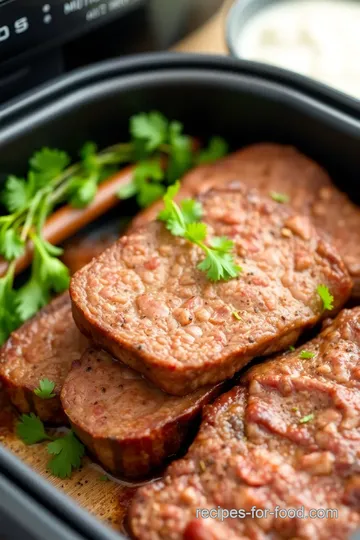 Air Fryer Beef Chuck Roll Steak presentation