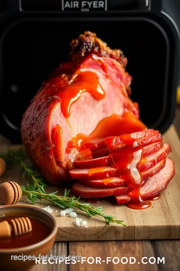 Air Fryer Ham with Sweet Honey Glaze steps