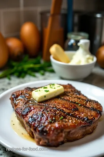 Air Fryer Ribeye Steak with Garlic Herb Butter steps