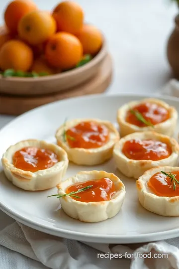 Baked Brie Bites with Apricot Jam presentation