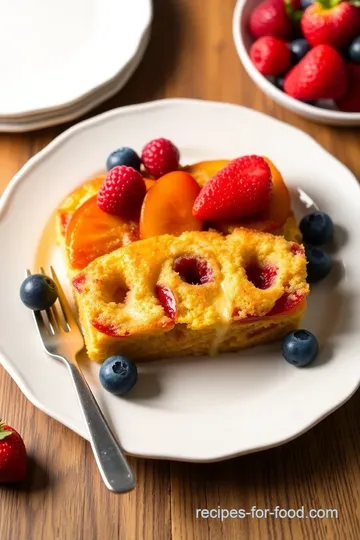 Cake Mix Fruit Egg Bake presentation