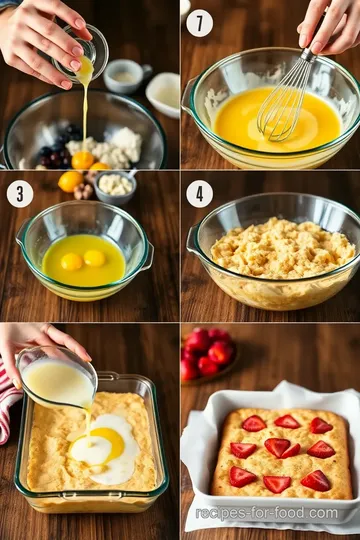 Cake Mix Fruit Egg Bake steps