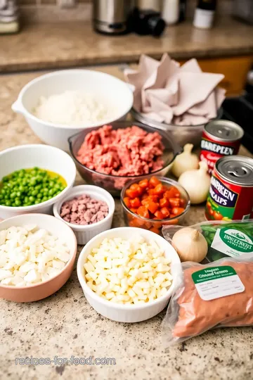 Classic Italian Lasagna ingredients