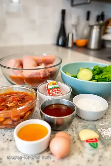 Sweet and Hot Chili Glazed Chicken Wings ingredients