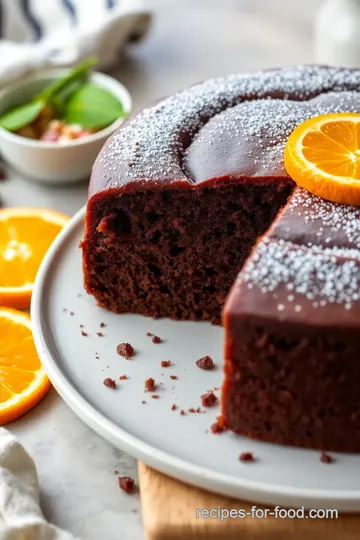 Prolific Oven Chocolate Orange Almond Cake presentation