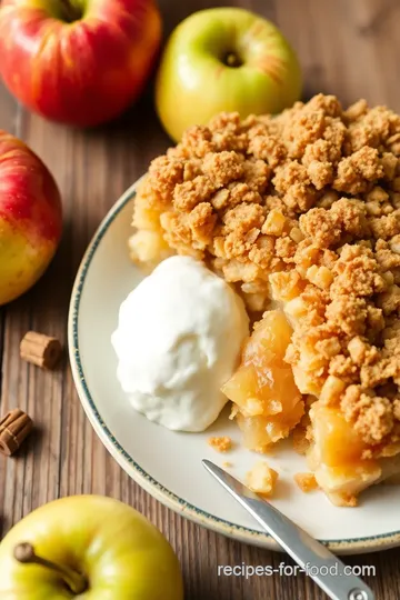 Baby-Friendly Apple Crumble presentation