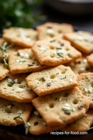 Savory Herb Cracker Wafers presentation