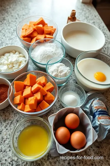 Delicious Baked Sweet Potato Casserole ingredients