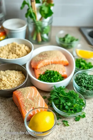 Herb-Crusted Baked Salmon with Lemon Butter Sauce ingredients