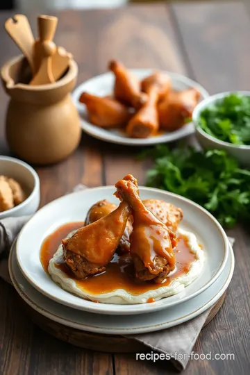 Smothered Turkey Wings in Rich Gravy presentation