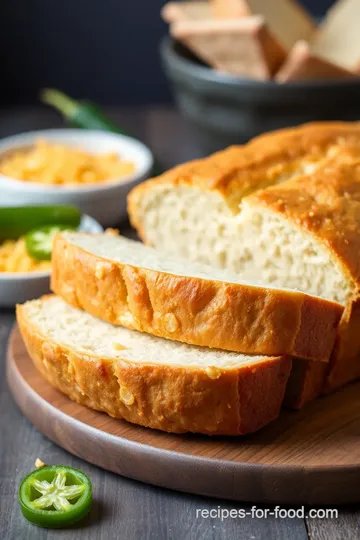 Vegan Jalapeño Cheddar Artisan Bread presentation