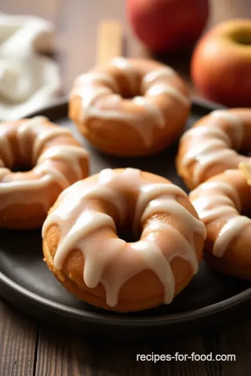 Baked Apple Cider Donuts with Pomegranate Glaze presentation