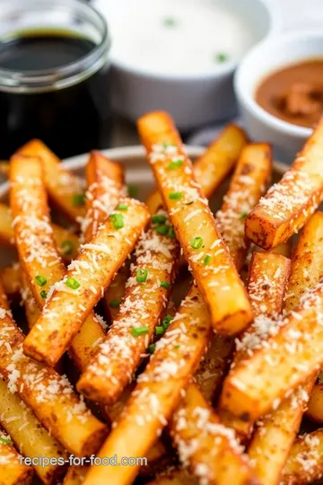 Oven-Baked Parmesan Seasoned Fries presentation