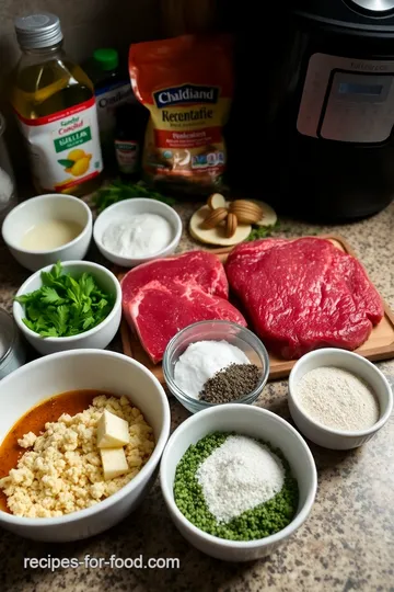 BEST Air Fryer Steak with Garlic Herb Butter ingredients