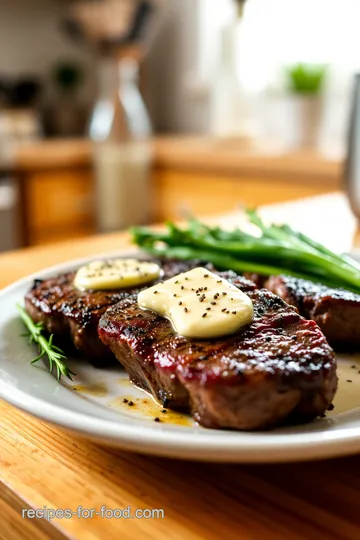 BEST Air Fryer Steak with Garlic Herb Butter steps