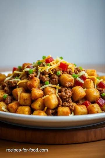 Big Mac Tater Tot Casserole presentation