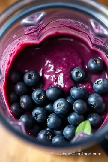 Blender Blueberry Smoothie with Zesty Twist ingredients