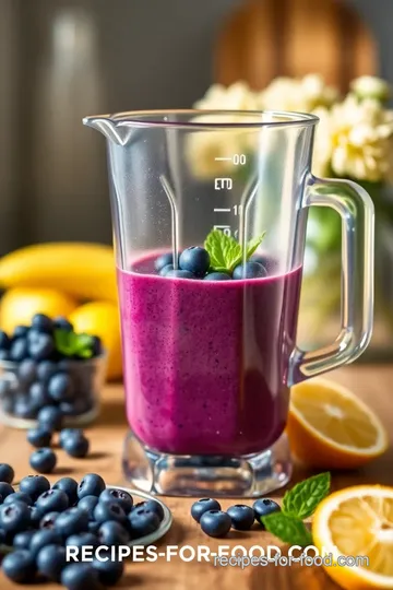 Blender Blueberry Smoothie with Zesty Twist steps