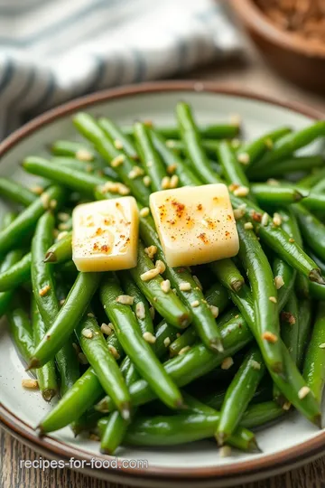 Boiled Green Beans with Buttery Flavor presentation