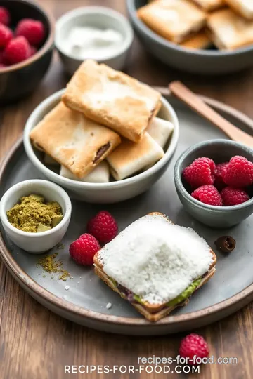 Broiled Matcha Raspberry S' mores Delight ingredients