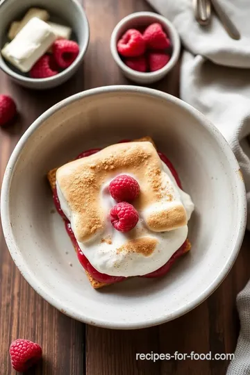 Broiled Matcha Raspberry S' mores Delight steps