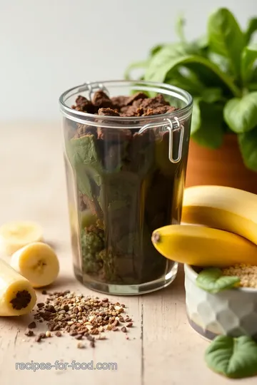 Blend Spinach Banana Brownie Delight ingredients