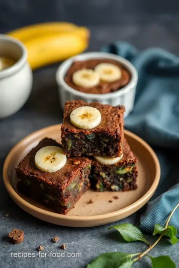 Blend Spinach Banana Brownie Delight presentation