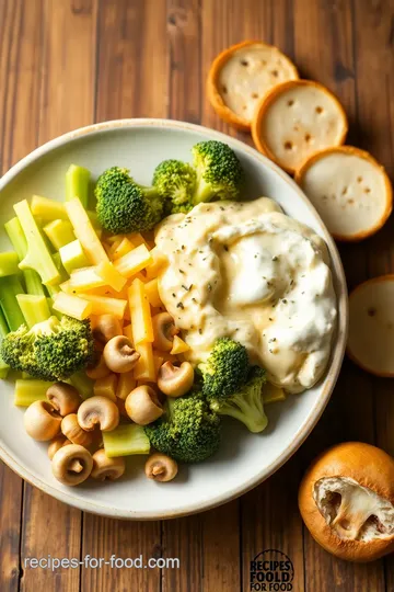 Bake Cheesy Broccoli Mushroom Dip Delight ingredients