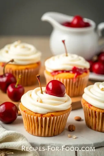 Cherry Almond Cupcakes with Cream Cheese Frosting