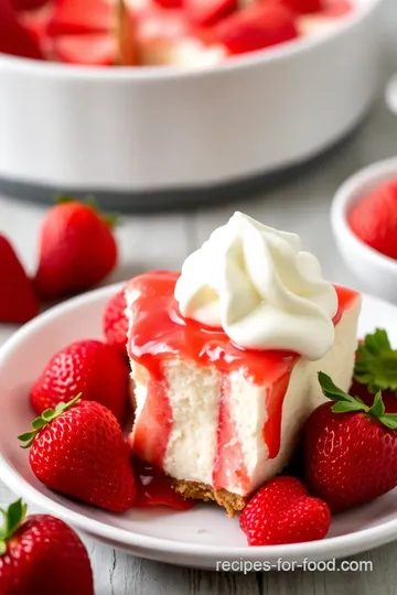 Strawberry Cheesecake Ice Cream presentation