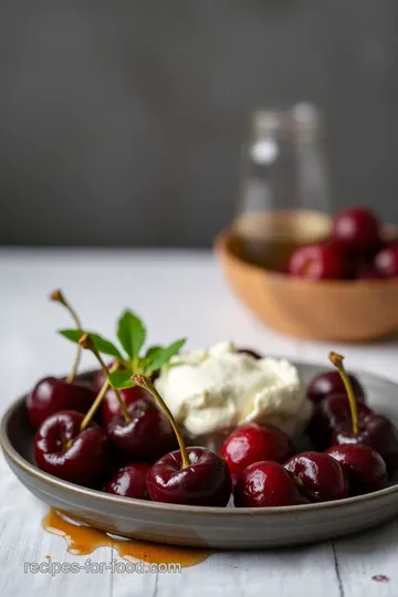 Churned Goat Cheese & Roasted Cherry Dream presentation