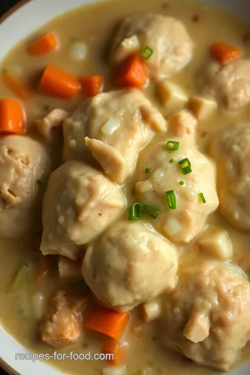 Comforting Chicken and Dumplings with Bisquick presentation