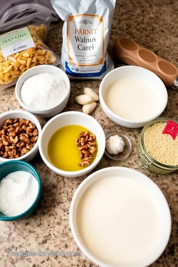 Walnut Bowtie Pasta with California-Inspired Herb Cream Sauce ingredients