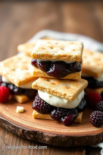 Decadent Blackberry White Chocolate S mores presentation