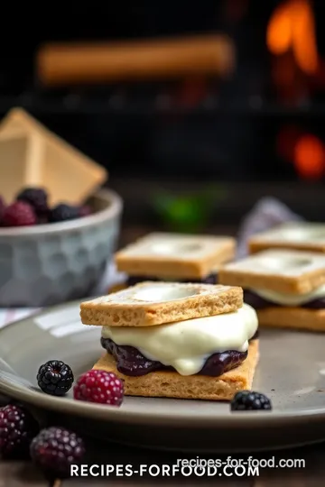 Decadent Blackberry White Chocolate S mores steps