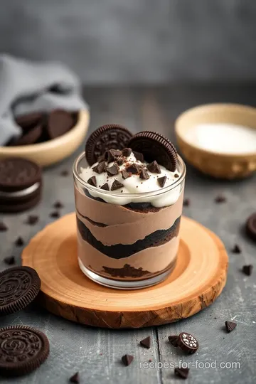 Decadent Chocolate Mousse Oreo Parfaits ingredients