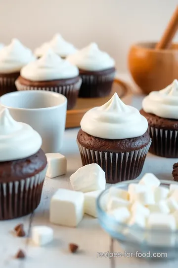 Bake Hot Chocolate Cupcakes with Marshmallow Frosting ingredients