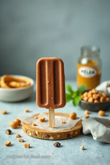 Decadent Peanut Butter Chocolate Popsicles presentation