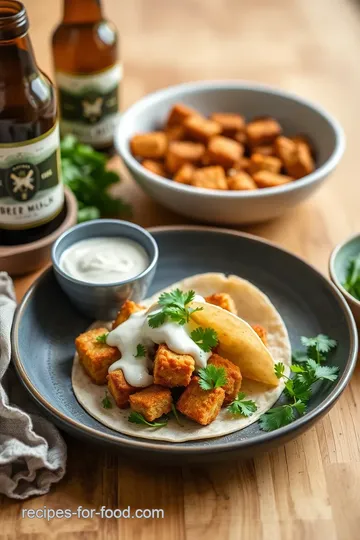 Delicious Beer Battered Tofu Tacos steps