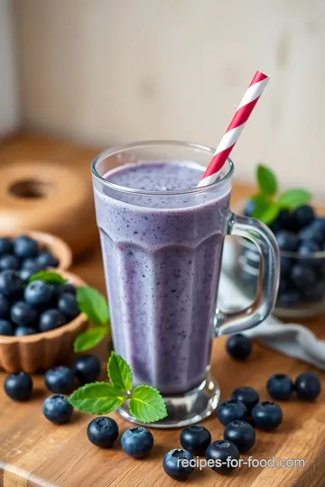 Delicious Blueberry Chia Smoothie presentation