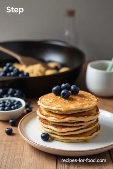 Fluffy Blueberry Oatmeal Pancakes steps