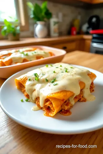 Chicken Enchiladas with Queso Sauce steps