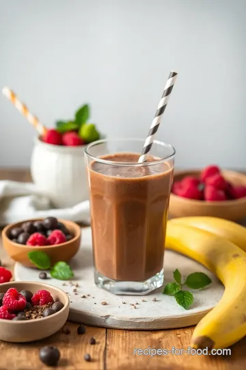 Delicious Chocolate Raspberry Maca Smoothie ingredients