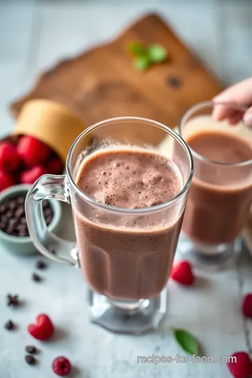 Delicious Chocolate Raspberry Maca Smoothie steps