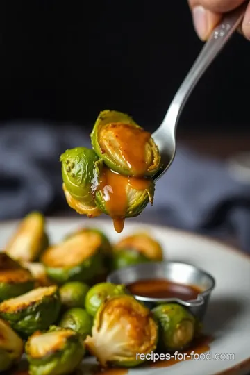 Miso-Glazed Brussels Sprouts presentation