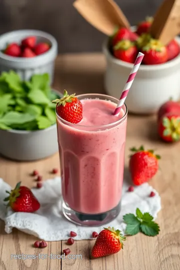 Blend Strawberry Goji Healthy Smoothie ingredients