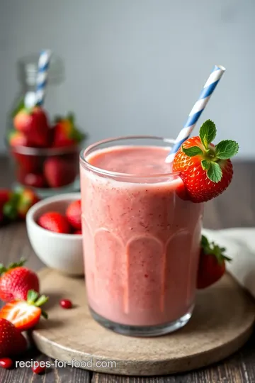 Blend Strawberry Goji Healthy Smoothie presentation