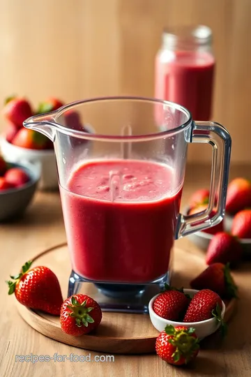 Blend Strawberry Goji Healthy Smoothie steps