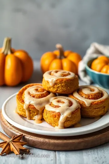 Delicious Vegan Pumpkin Cinnamon Rolls presentation